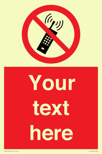 Custom No Mobiles Sign